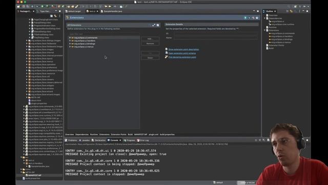 Пример плагина с кнопкой для 1C:EDT (конструктором) | для начинающего Java+1C разработчика смотреть онлайн