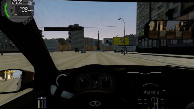 Lada Granta FL - POV Test Drive (City Car Driving) смотреть онлайн