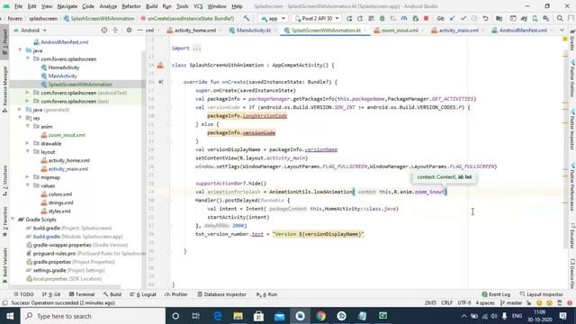 Splash screen with Animation in Android Kotlin смотреть онлайн