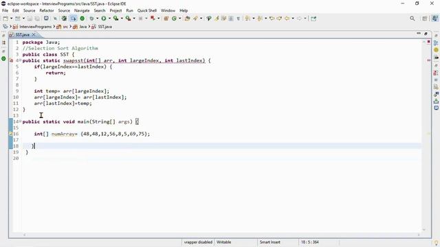 Java Tutorial Selection Sort Algorithm Explained смотреть онлайн