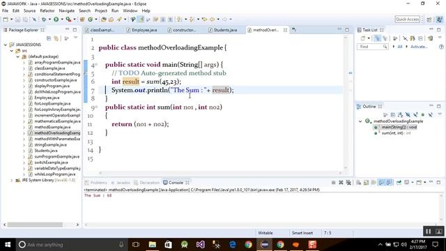 $Java Tutorial For Beginners 20 - Method Overloading in Java - YouTube смотреть онлайн