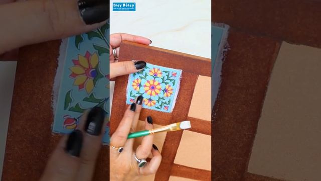 Easy To Create An Ethnic Wall Decor With Decoupage Technique & Wood Stain On A Lightweight Panel