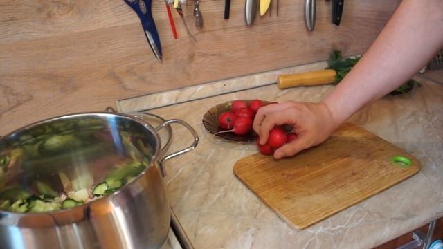 Russian Cuisine. Okroshka Is Soup