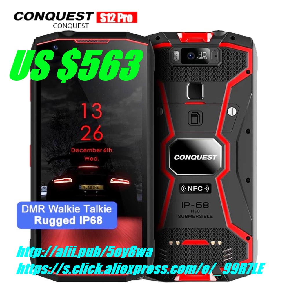 ? Смартфон, Conquest S12 Pro, 8 ядер, ОЗУ 6 Гб, ПЗУ 128 Гб, Android 9, 20 МП. ?