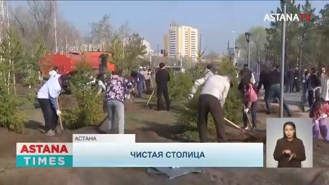 Более восьми тысяч молодых деревьев появилось в Астане благодаря субботнику смотреть онлайн