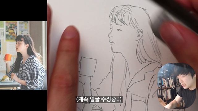 [ENG]연필그림 크로키로 같이 그리기/Draw with me/pencil drawing /with stump pencil. смотреть онлайн