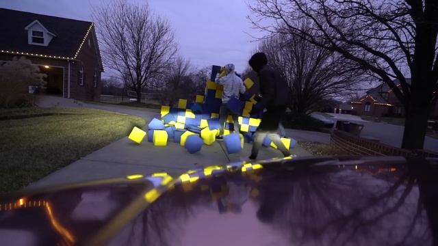 AUDI R8 VS GIANT FOAM PIT WALL!! *CRASH TEST* смотреть онлайн