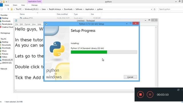How to install python 3.7.4 on Windows 8.1 64/32 bit - Let's Code смотреть онлайн