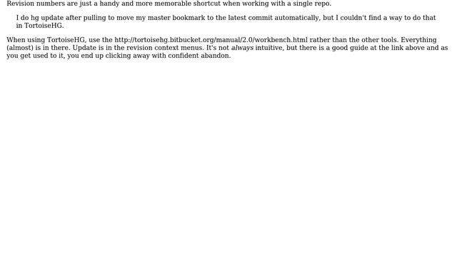 I am a git user confused by mercurial's branching. How am I supposed to track small changes? смотреть онлайн