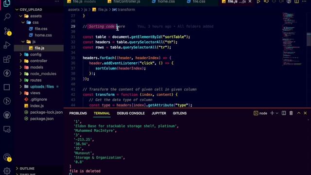 CSV Upload Project смотреть онлайн
