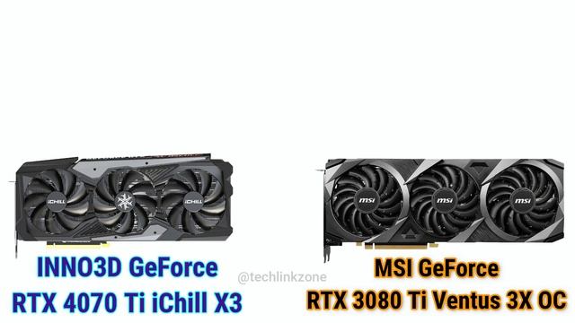 Inno3D GeForce RTX 4070 Ti iChill X3 vs MSI GeForce RTX 3080 Ti Ventus 3X OC Comparison . смотреть онлайн