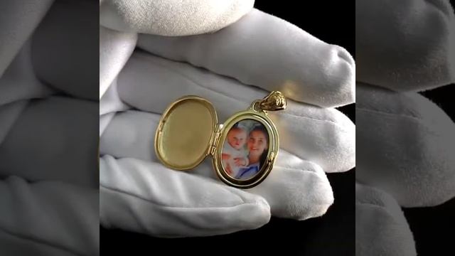 Золотой медальон с ликом Матроны Московской открывающийся с фотографией внутри (Вес 10 гр.) смотреть онлайн