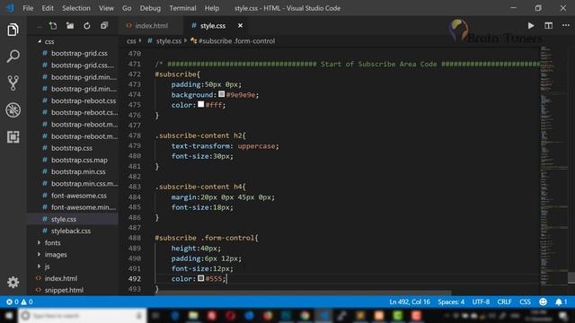 ফ্রন্ট এন্ড ডেভেলপমেন্ট সিরিজ - PSD to Bootstrap - Converting Subscribe Area Styling ( বাংলা ) смотреть онлайн