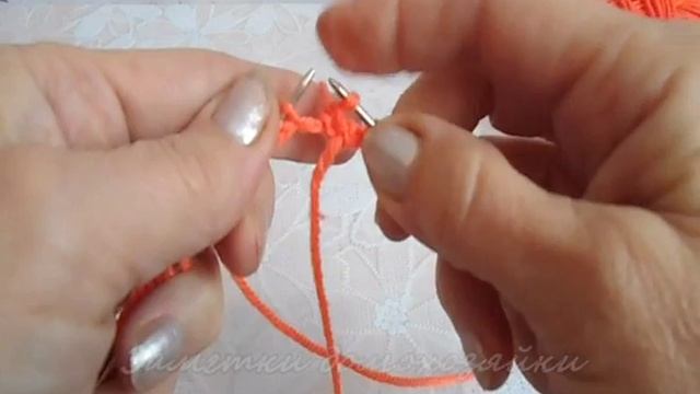 Изнаночная петля  НА СПИЦАХ