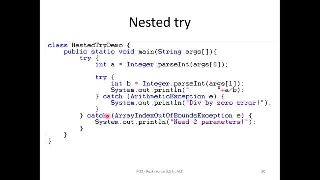 Exception part 2 Nested Try смотреть онлайн