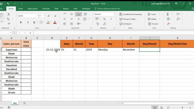 Text formula in excel , how to use text formula in excel for date (Hindi) смотреть онлайн