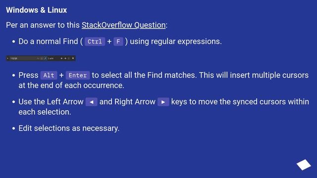 Multiple cursor selection on a pattern in Visual Studio Code смотреть онлайн