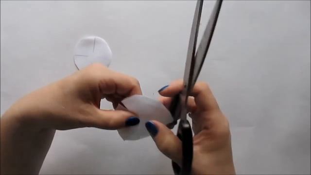 Бантик с цветком из ткани. Канзаши /МК/Hand Made/DIY