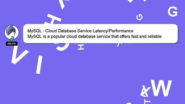 MySQL : Cloud Database Service Latency/Performance смотреть онлайн