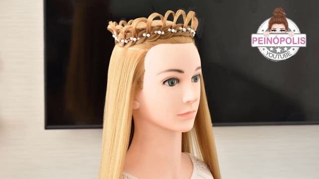 2 Peinados en Corona con Trenzas Fáciles y Rápidas de Hacer para principiantes смотреть онлайн