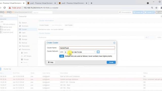 Create cluster 3 node proxmox смотреть онлайн