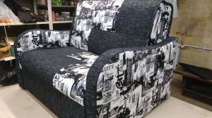 перетяжка дивана с механизмом аккордеон