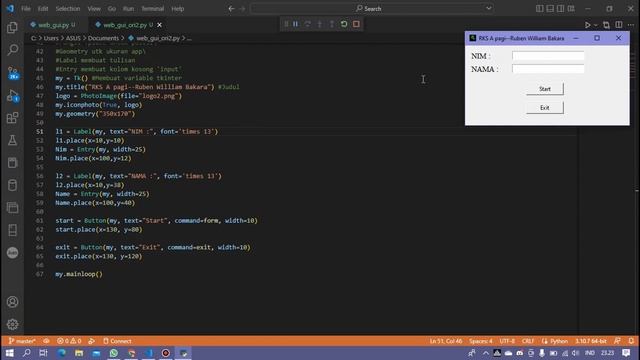 cara menghubungkan selenium dengan tkinter || how to connect selenium with tkinter | python app смотреть онлайн