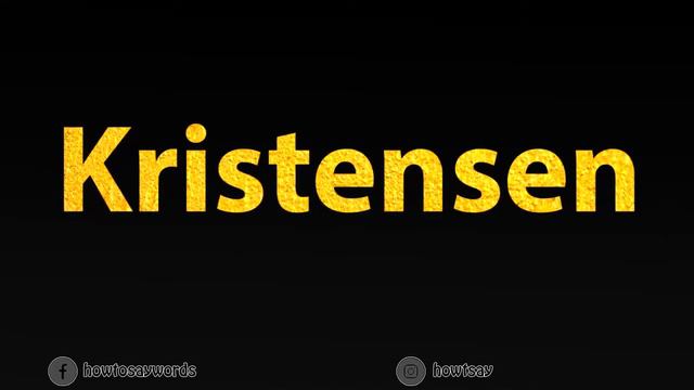 How To Pronounce Kristensen смотреть онлайн