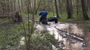 Мотовездеход SCAUT (СКАУТ). Можно ли считать его внедорожником? Проверяем. Весна, лес, грязь, лужи.