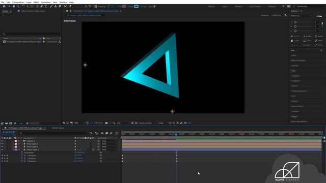 Quickly Create 3D Shapes in After Effects without Plugin смотреть онлайн