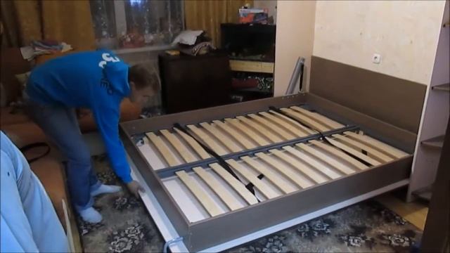 Мебель-трансформер. Шкаф-кровать с фасадом из мдф. "Лар-М" смотреть онлайн