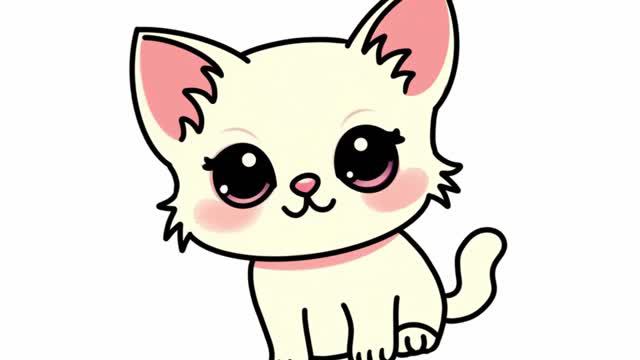 КАК ЛЕГКО НАРИСОВАТЬ МАЛЕНЬКОГО КОТЕНКА 🐱 смотреть онлайн