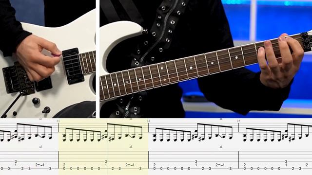 How to Play " Metallica - Blackened " Guitar Rhythm w/Guitar Tabs смотреть онлайн