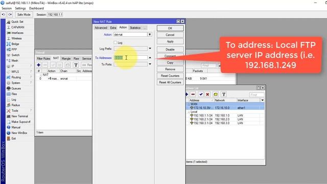 Mikrotik Tutorial no. 16: PORT FORWARDING TO LOCAL FTP SERVER by MikroTIK router смотреть онлайн