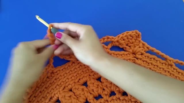 Ажурный коврик из шнура МК 15-18 ряды смотреть онлайн