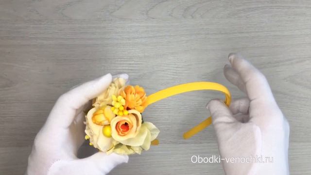 Видео обзор - ободок из цветов на голову 