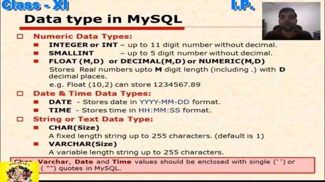 Class 11 I. P. Ch-9 Working With MySQL and Its Functions Part-1 & 2 смотреть онлайн