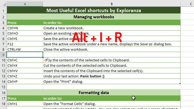 How to Insert Row in Excel Shortcut - Excel Keyboard Shortcuts Insert Row