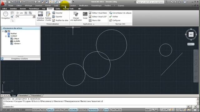 AutoCAD - Enregistrer une macro d'action смотреть онлайн