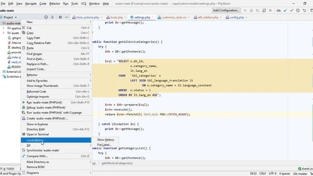 Get back deleted files from PHP Strom IDE смотреть онлайн