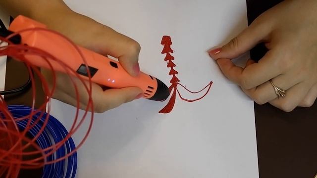 Рисуем пальму. Обзор 3D-ручки Cactus CS-3D-LTP2-RD смотреть онлайн