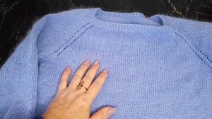 Джемпер из пух норки/вязание спицами.