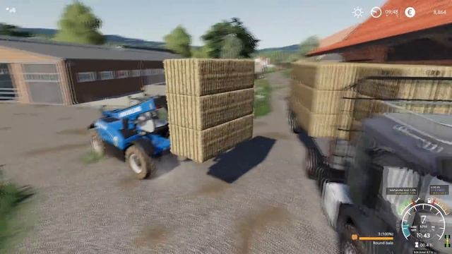 Storage of Straw Bales on the Farm, Plowing, Corn Harvesting│Bergisch Land│FS 19│Timelapse#5 смотреть онлайн