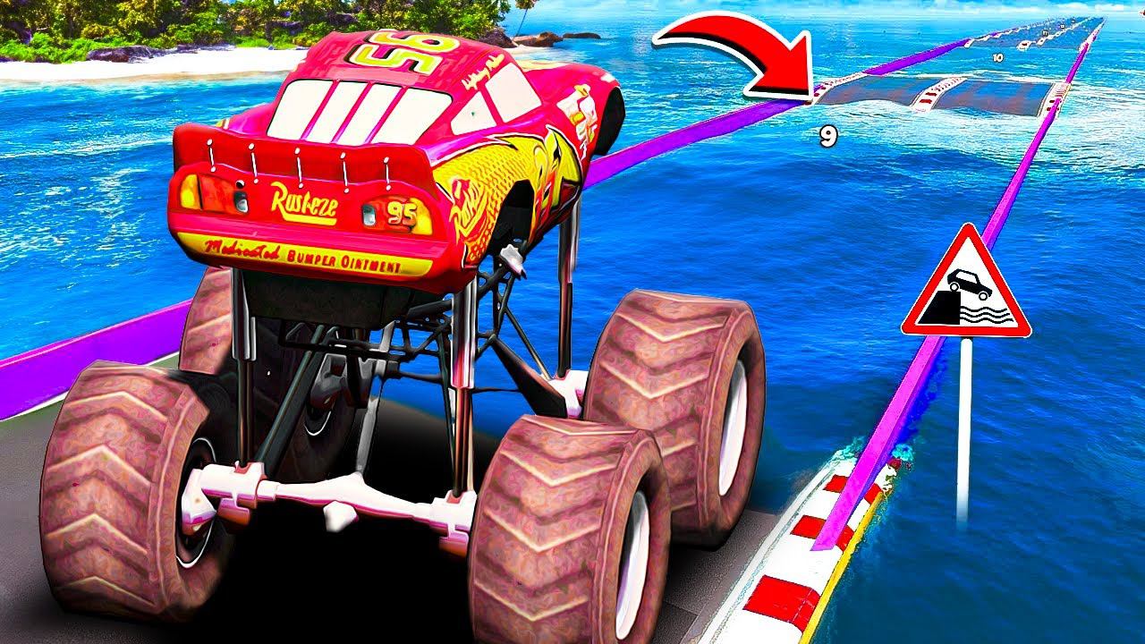 СМОЖЕТ ЛИ БИГФУТ МОЛНИЯ МАКВИН ПРОЕХАТЬ ГЛУБОКУЮ ЯМУ С ВОДОЙ ГТА 5 МОДЫ РАЙЛЮХА смотреть онлайн