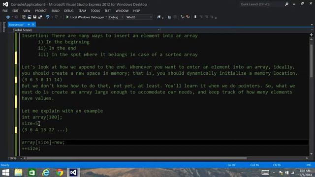Insertion of Elements in an Array смотреть онлайн