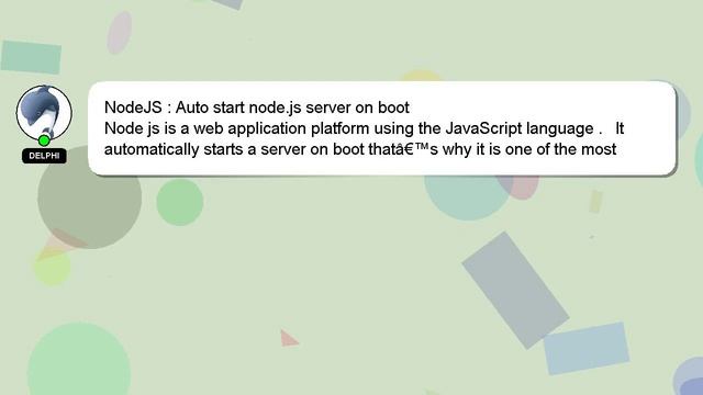 NodeJS : Auto start node.js server on boot смотреть онлайн