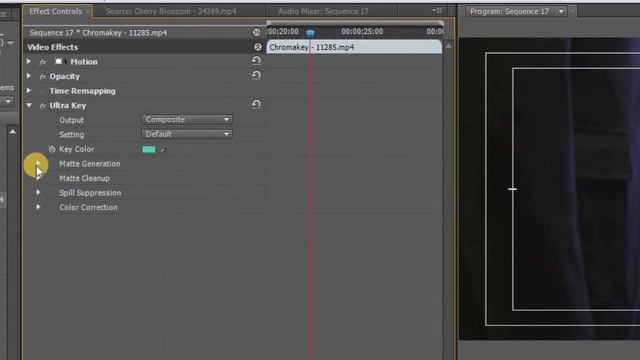 Съемка на хромакей.