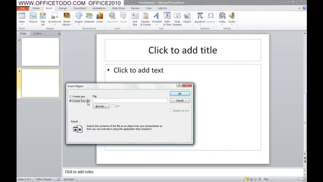 How to add an attachment to PowerPoint slide | Powerpoint 2010 смотреть онлайн