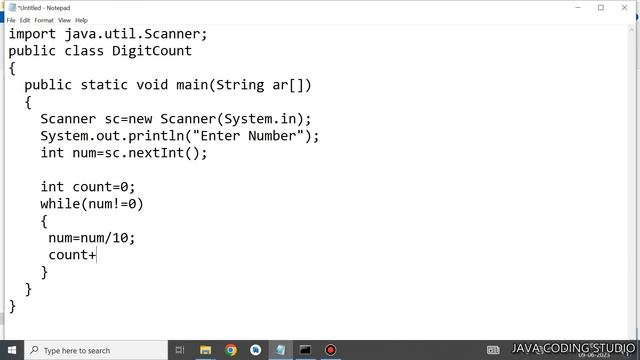 wap in java to count digit in that number смотреть онлайн