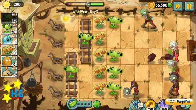 Plants vs Zombies 2 - Wild West - Day 3 [Pianist Zombie] No Premium смотреть онлайн